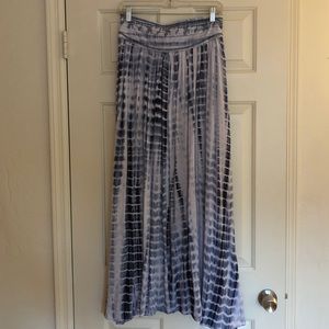 Hazel Tie Die Maxi Skirt with Embroidery